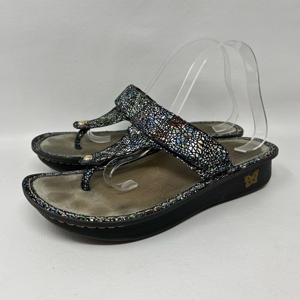 Alegria CAR-391 Stained Glass Flip Flops Thong Sanals Women’s Sz EU 40/US 9.5-10